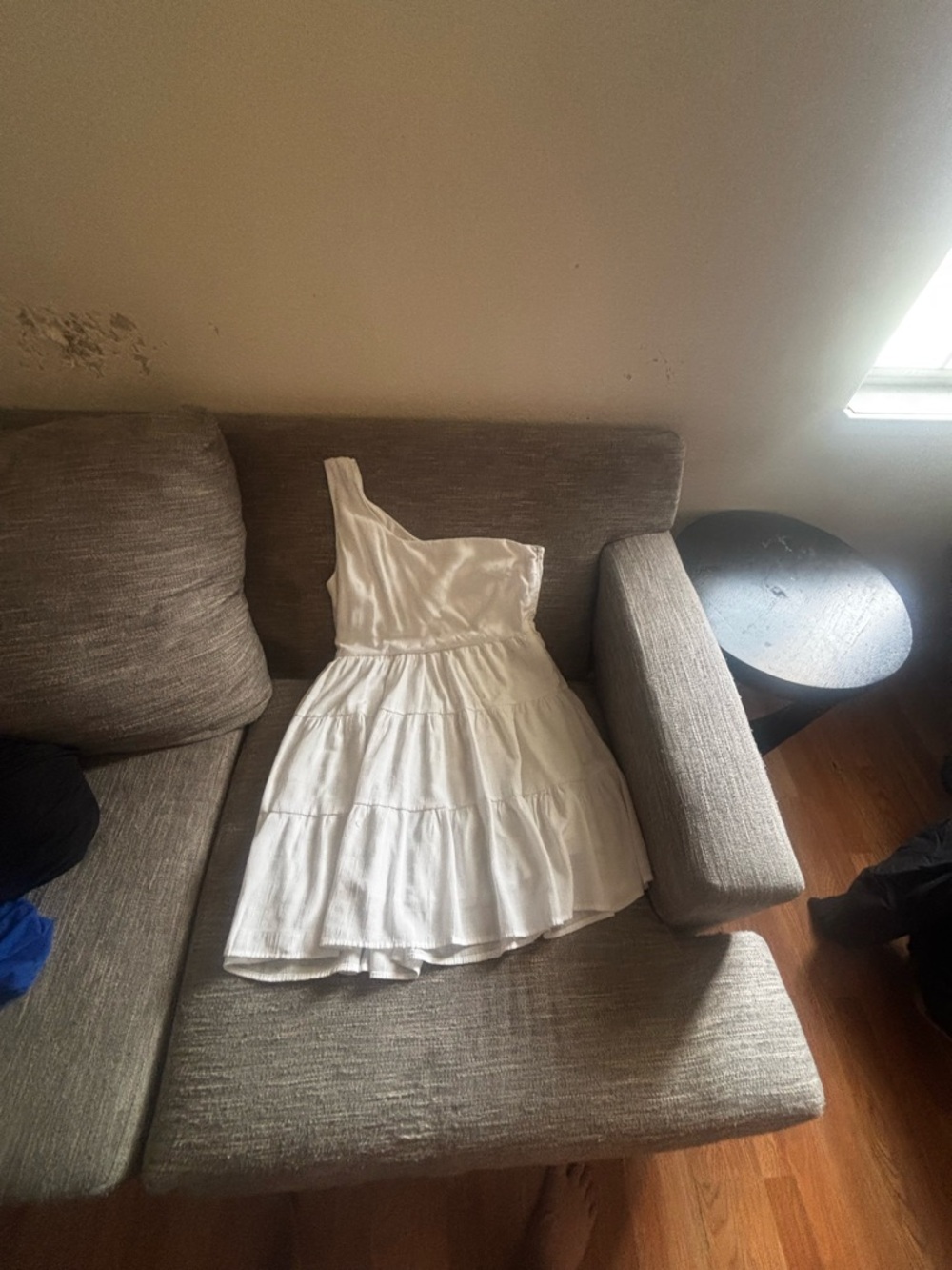 Lulu's White One-Shoulder Mini Dress